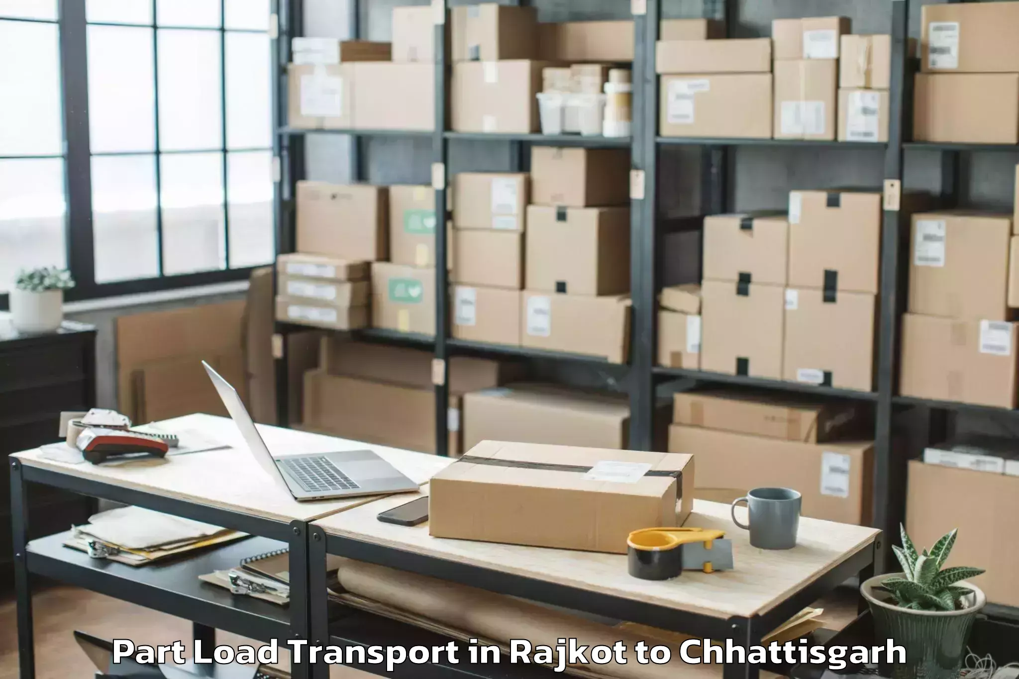 Get Rajkot to Ramanuj Ganj Part Load Transport